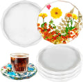 Resin Coaster Molds, Crystal Style Cups Mats, Flower Preservation DIY Gift Home by ZQYSING