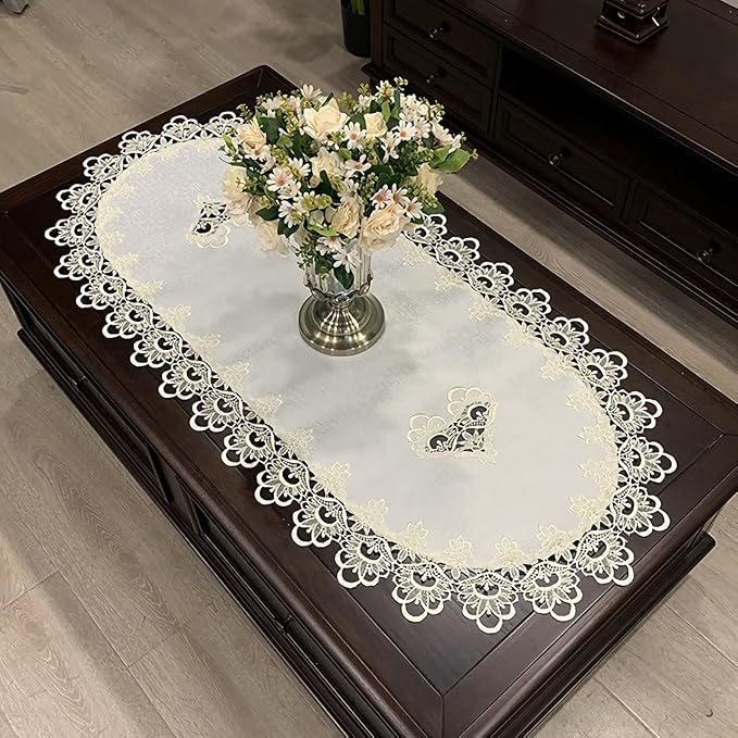 Coffee Tablecloth for Living Room Center Table Doilies Embroidery Lace - Image 4