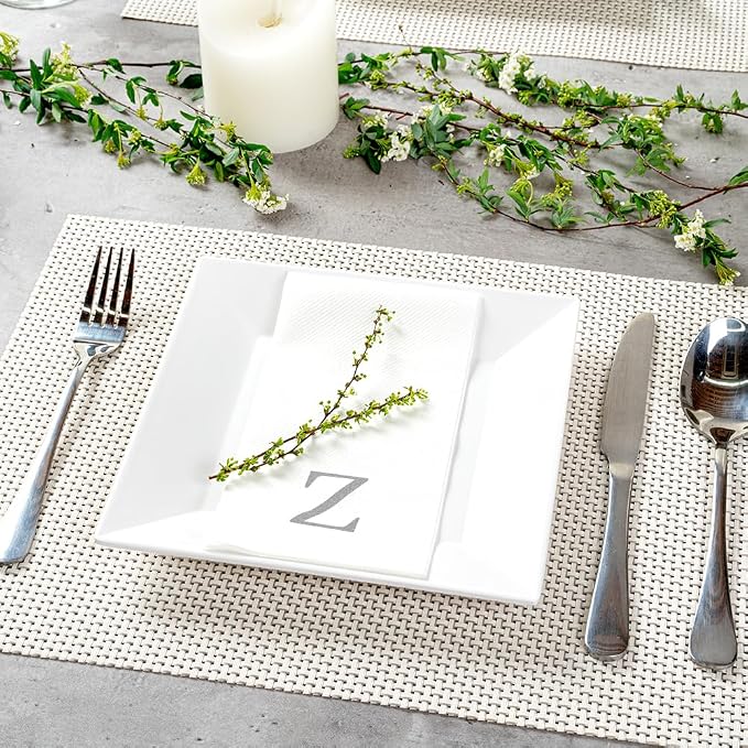 Luxenap 15.8 X 7.9 Inch Linen-Feel Guest Towels, 2000 Lettered Hand Towels - Image 3