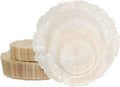 U-QE 60PCS Clear Coffee Plastic Plates by U-QE