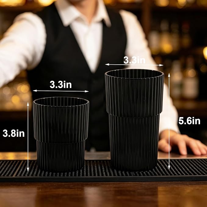 48 Pack Plastic Wine Glasses, 16 Oz Highball Glasses & 12 Oz Cocktail Glasses - Image 7