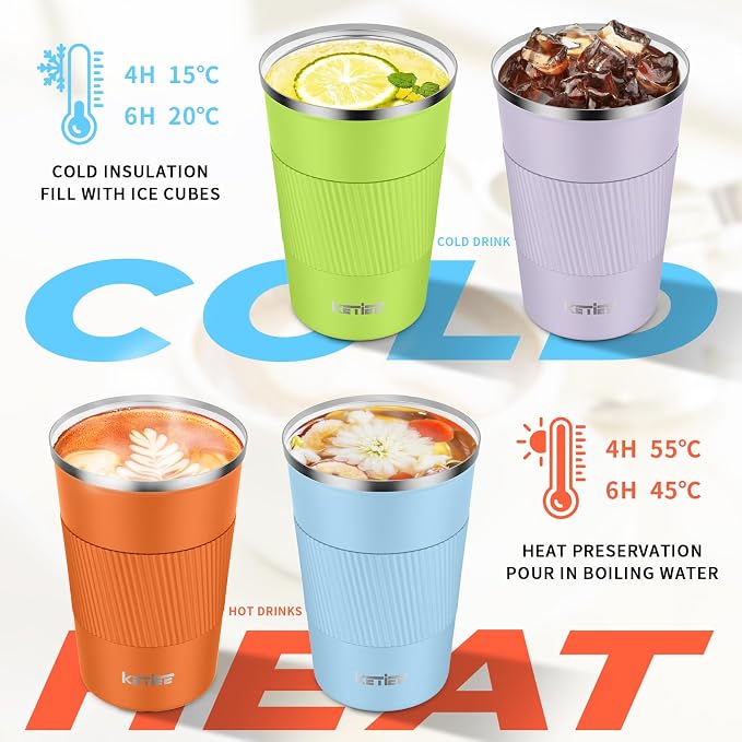 KETIEE Travel Mug 12oz: Insulated Coffee Mug - Image 2