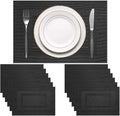 PIGCHCY Placemats Set of 12 Washable Durable Place Mats Vinyl Heat Resistant by PIGCHCY