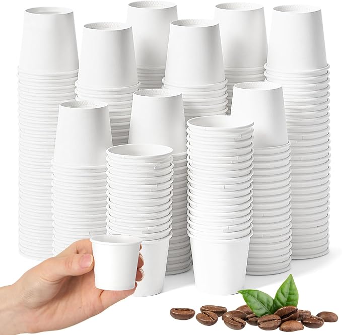 300 Pack 1oz Mini Coffee Cups Disposable Paper Cups Hot or Cold Beverage Cup by Unknown