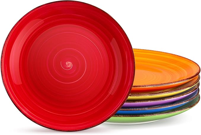 vancasso Bonita 10.5 Inch Ceramic Dinner Plates Set of 6, Warm Colors | by vancasso