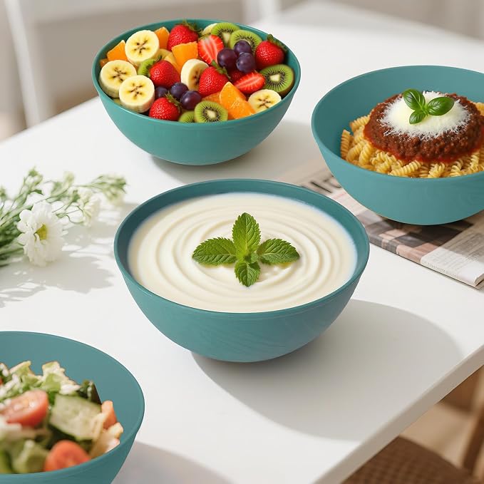 40 OZ Wheat Straw Bowl Sets, Microwave & Dishwasher Safe, Kitchen Bowl Set - Image 3