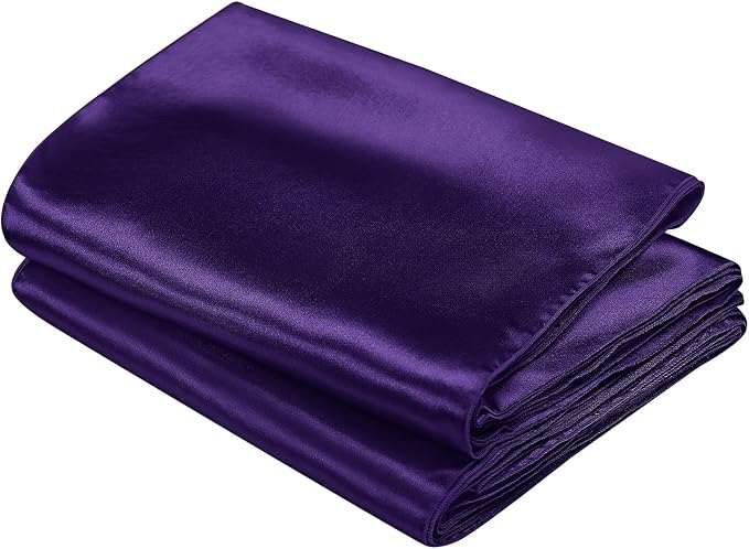 SiinvdaBZX 4 Pcs Purple Satin Table Runner 12 x 108 inches Long | Bright Smooth - Image 7