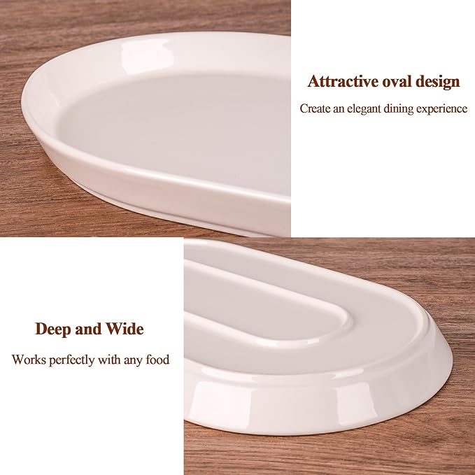 Taeochiy 14" Oval Serving Platter Set of 3 - Image 6