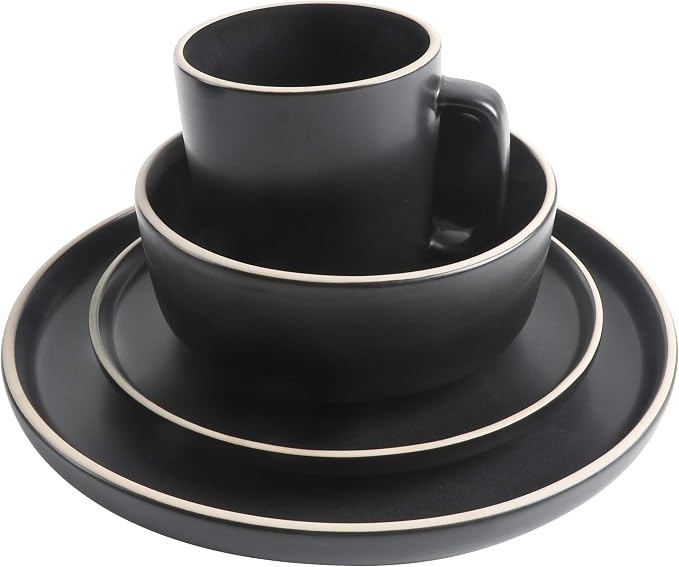 Gibson Home Zuma 16 Piece Round Kitchen Dinnerware Set, Service - Image 3
