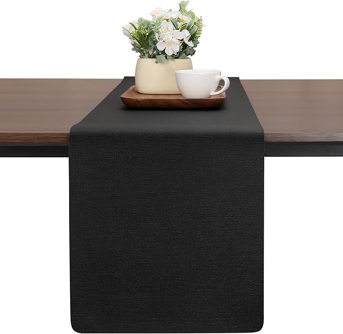 Table Runners 72 Inch Long, Dual-Sided Faux Leather Table Runner | Waterproof by Chitomars