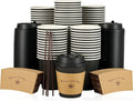 LITOPAK 100 Pack 10 oz Paper Coffee Cups by LITOPAK