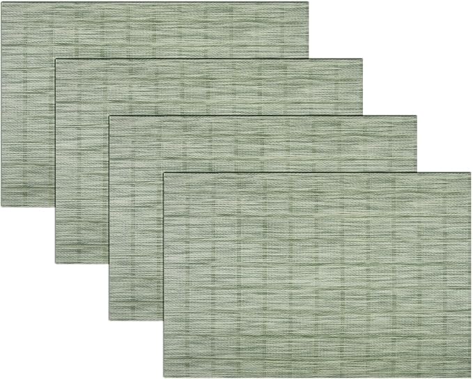 PIGCHCY Countryside Placemats Set of 4 Woven Heat Resistant Placemats Washable by PIGCHCY