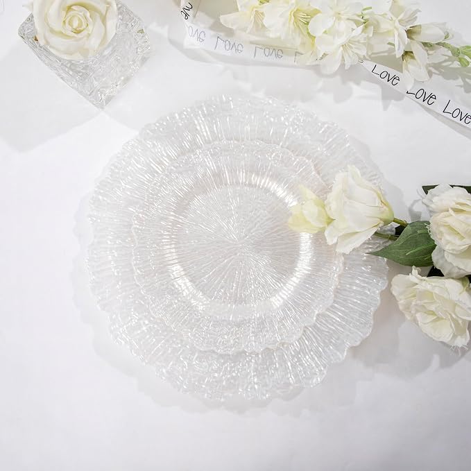 U-QE 60PCS White Plastic Plates - Image 3