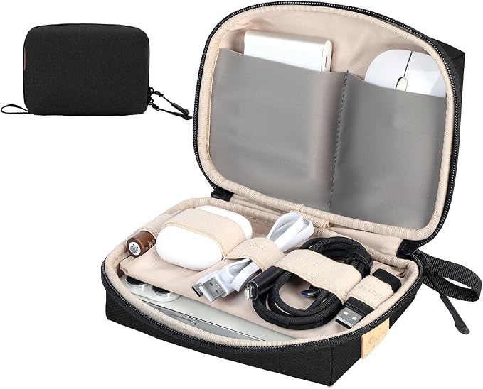 Small Tech Case Organizer for Cords Chargers Earbuds Travel Pouch | Small tech by SIMTOP