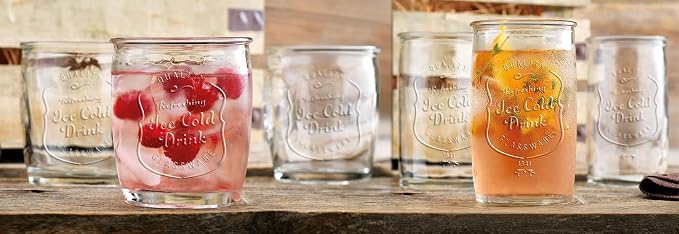 Glaver's Ice Cold Set of 8 Drinking Glasses 4-20 Oz Highball Glasses, and 4-13 - Image 5