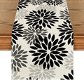 Artoid Mode Black Dahlia Halloween Table Runner 13x36 Inch | Fall Autumn by ArtoidMode