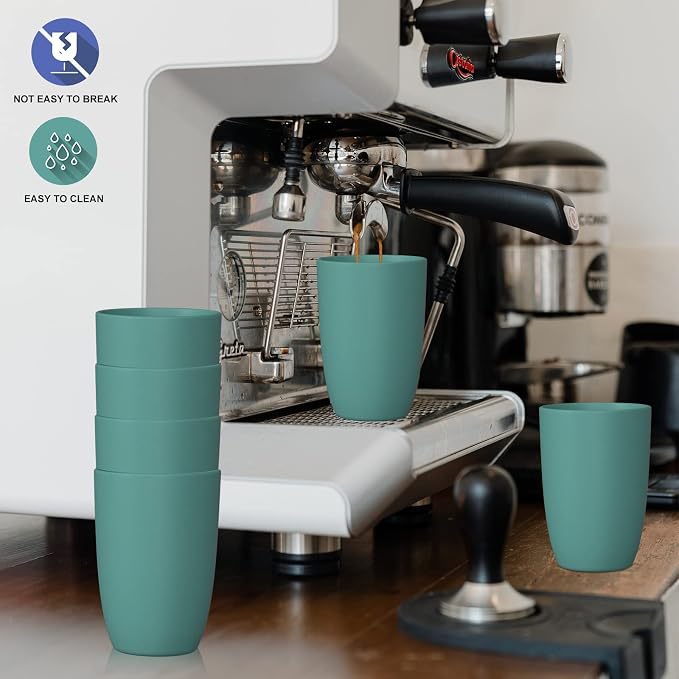 Wrova Wheat Straw Cups 6 PCS Good Alternative to Plastic Reusable Cups 20 oz - Image 8