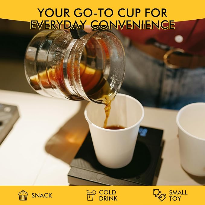 RACETOP 16 oz 500 Pack Paper Coffee Cups - Image 5
