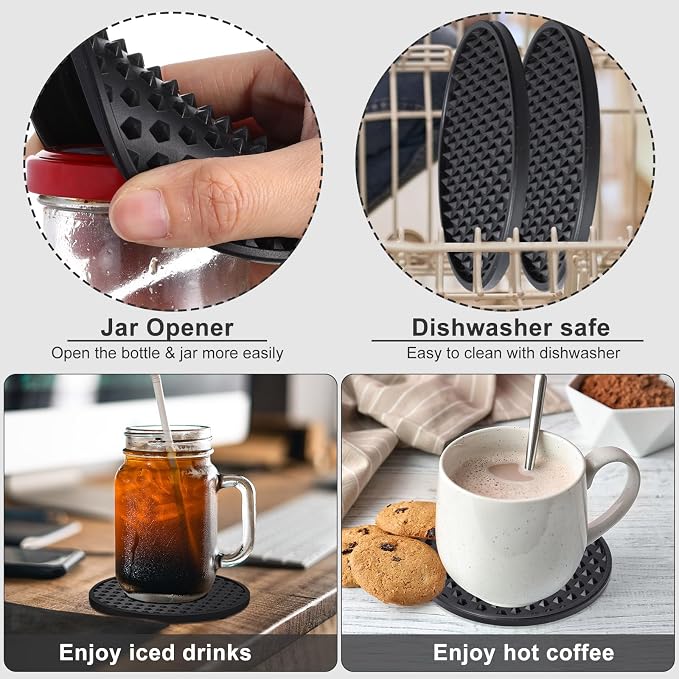Eccliy 60 Pack Silicone Coasters - Image 4