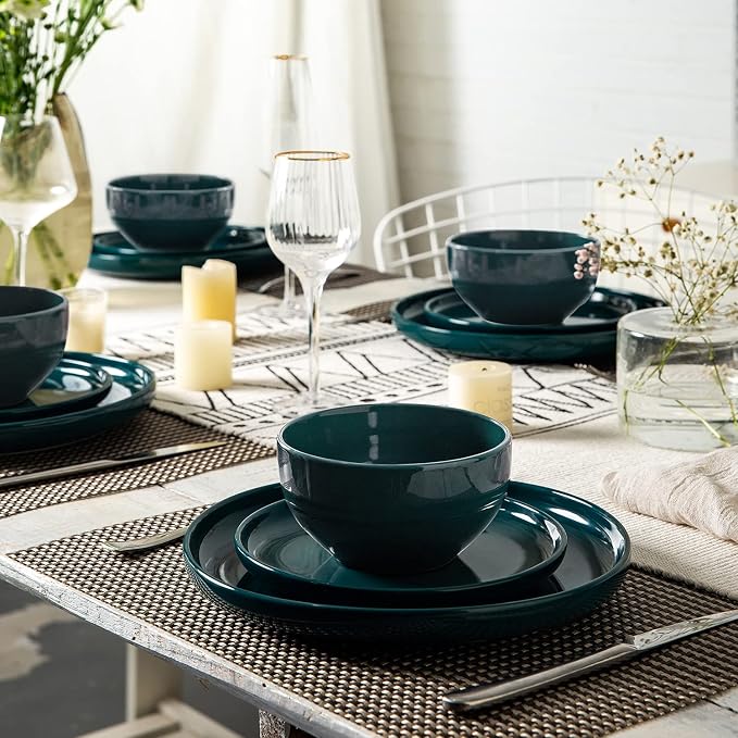 AmorArc Ceramic Dinner Salad Plates Set of 6, 8.5 Inch Stoneware Dishes Set | - Image 7