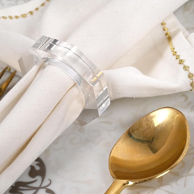 Acrylic Napkin Rings, crystal-clear style, dinner parties & everyday use - Image 7