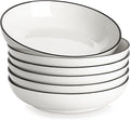 MALACASA 8.85" Large Pasta Bowls, 42 OZ White Salad Bowls Soup Bowls, Porcelain by MALACASA
