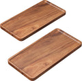 VERTORGAN 2 Pack Acacia Wood Serving Tray, 11.8x5.9 Inch Trays, Home Decor | by VERTORGAN