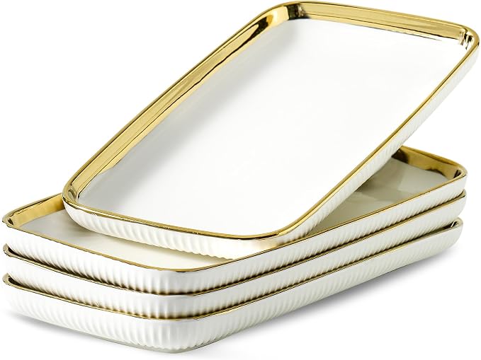 LETAOTAO Serving Platters, Ceramic Serving Platters Set of 4, 12 Inch by LETAOTAO