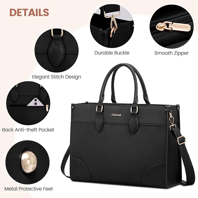 LOVEVOOK Laptop Bag for Women 17 lnch, Waterproof Laptops Tote Bags for Womens - Image 6