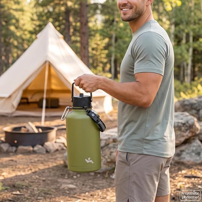 Konokyo 64 oz Insulated Stainless Steel Water Bottle Jug - Image 7