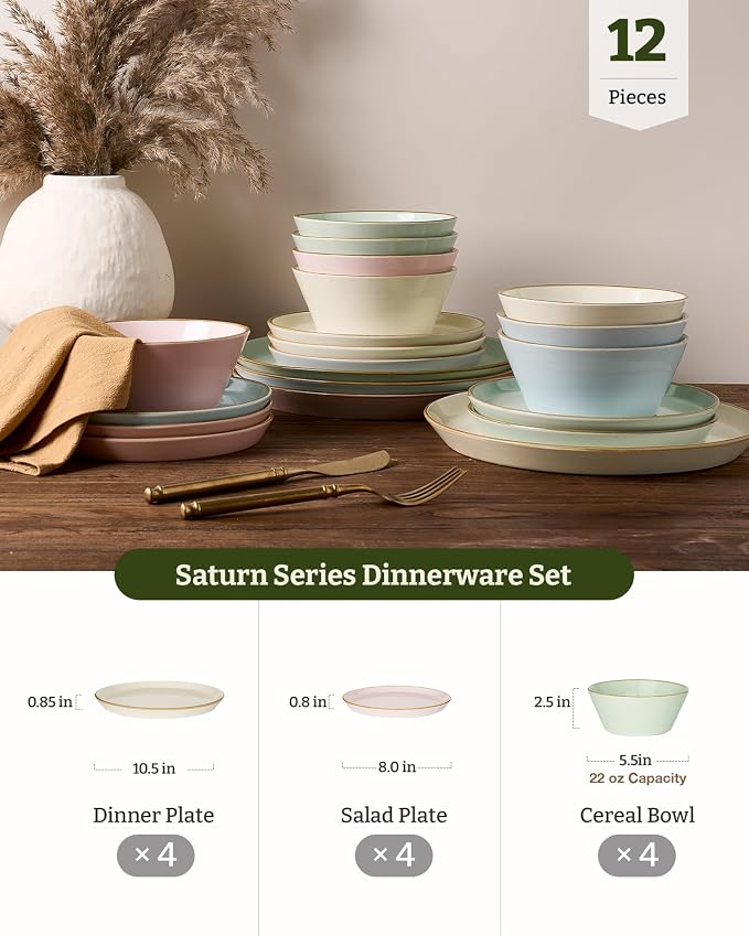 Famiware Saturn Dinnerware Sets, Ceramic Dishes - Image 2