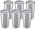 20oz Tumbler Bulk with Lid Stainless Steel Tumblers, 6 Pack | Leak Proof Lid by Unknown