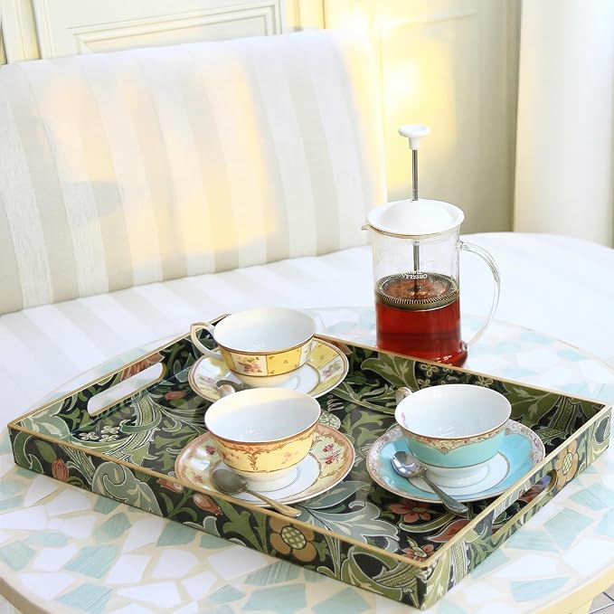 2 Pcs Serving Trays with Handles, Plastic Tray - Image 5