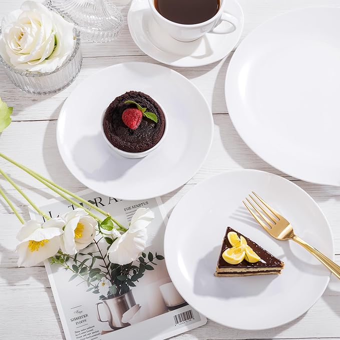Nervure 100Pcs White Plastic Plates - Image 4
