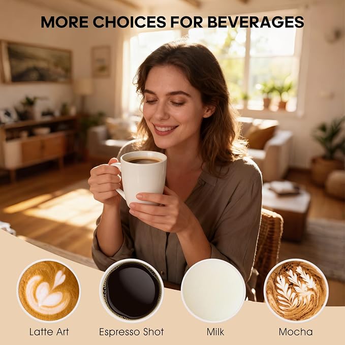 6 Pack Ceramic Coffee Mugs Set, 12 OZ Porcelain, Hot Tea, Dishwasher Safe - Image 6