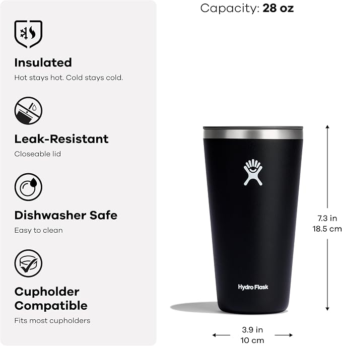 Hydro Flask All Around Tumbler Press-in Lid, Insulated Travel Mug, Stainless - Image 5