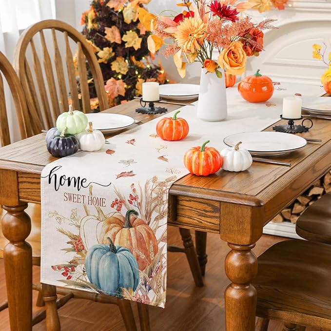 Siilues 220 GSM Fall Table Runner 13x36 Inch Home Party Decor | Watercolor - Image 4