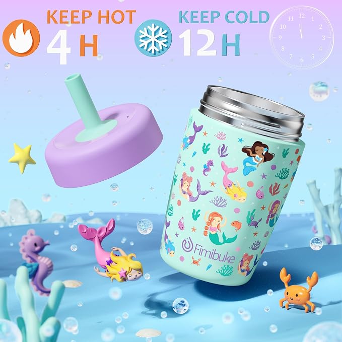Fimibuke Toddler Cups Spill Proof, 12 OZ Sippy Cup - Image 4