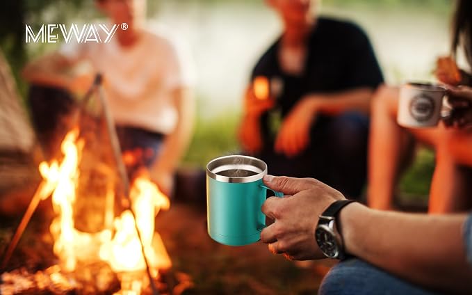 MEWAY 12oz Coffee Mug With Handle 8 Pack Bulk, Stainless Steel Insulated Travel - Image 8