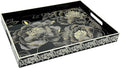 Serving Tray with Handles, 15.7 * 11.8 inches, Plastic Ottoman Tray with by PDUHKO