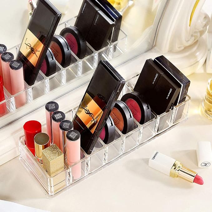 Weiai Clear Acrylic Compact Makeup Organizer Blush Eyeshadow Powder Vanity - Image 5