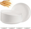 Quatish 10 PCS Unbreakable Reusable Plastic Plates, 8 inch Dishwasher & by Quatish
