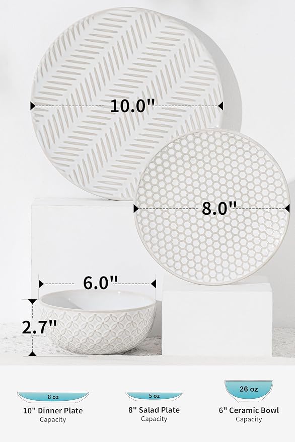 36-Piece Dinnerware Set for 12, Transform Your Table - Image 2