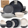 Grow Forward 16-piece Premium Wheat Straw Dinnerware Sets by GrowForward