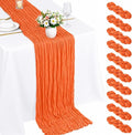10 Pack Orange Cheesecloth Table Runner 22 x 120 Inch Gauze Table Runner | 10FT by Fwxdbwyl