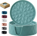 Silicone Drink Coasters Set of 6, Desk Cup Coaster | Prevents by Wingcases