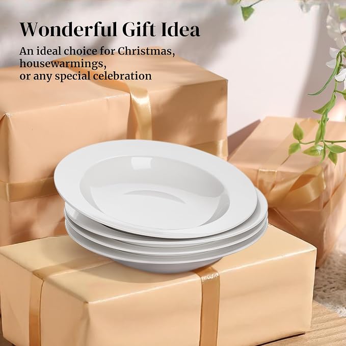 DOWAN Soup and Pasta Bowls Set of 4, 20 Ounces, Microwave & Dishwasher Safe - Image 7
