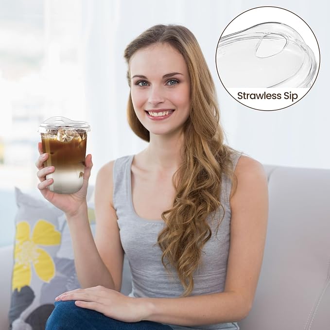 16 oz Round Bottom Clear Plastic Cups - Image 5