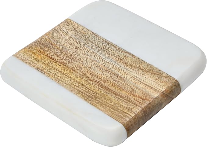 Marble & Acacia Wood Coasters - Image 6