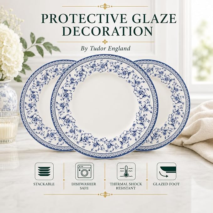 Royal 12-Piece Porcelain Dinnerware Set - Image 5